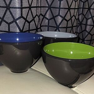 3 Soup Bowls Made In Portugal